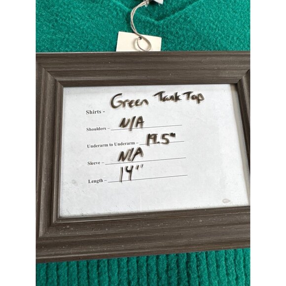 A New Day NWT Tank Top Large Green Soft Knit Scoop Neck Ribbed Hem - Picture 6 of 7